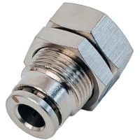 Фитинг цанговый прямой для панельного монтажа NBPT NPMFT 10-M22*1.5 латунный