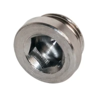 Пневмозаглушка под шестигранник NBPT JDG M8x1 никелированная латунь
