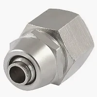 Пневмофитинг прямой компрессионный с внутренней резьбой NBPT SM-F 4/2,5-01 (R1/8) никелированная латунь
