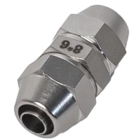Пневмофитинг компрессионный прямой NBPT SM-S 6/4-0 никелированная латунь