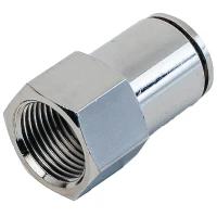 Пневмофитинг-штуцер прямой с внутренней резьбой NBPT NPCFT 12-M12*1.5 никелированная латунь