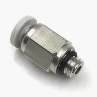 Фитинг прямой с наружной резьбой (бел.) PC 16-G03 (G3/8”) никелированная бронза